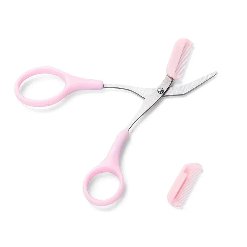 1/2/3/4Pcs Eyebrow Trimmer Makeup Tools Stainless Steel Eyebrow Scissors with Comb Hair Removal Eyebrows Shaping Makeup Tools