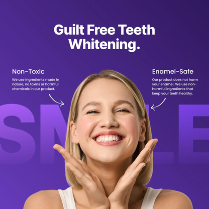 Purple Teeth Whitening Strips – Enamel Safe & Peroxide-Free Whitening