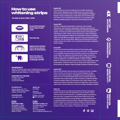Purple Teeth Whitening Strips – Enamel Safe & Peroxide-Free Whitening